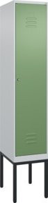 C+P Spind Classic PLUS Garderobenschrank mit 1 Abteil, Stahlkonstruktion, Zylinderschloss und 4 Garderobenhaken, H x B x T: 212 x 40 x 50 cm - Bild 1