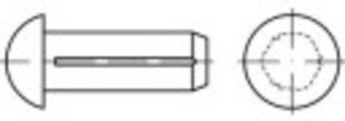TOOLCRAFT 136521 Halbrundkerbnagel aus Stahl in Silber, Durchmesser: 2,5 mm, Länge: 4 mm, 500 Stück - Bild 1