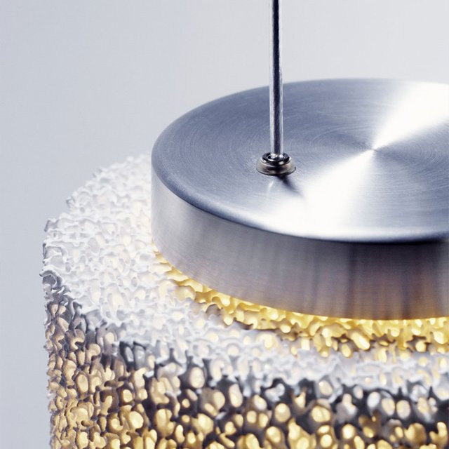 Serien Lighting Reef LED Single Pendelleuchte aus Aluminium in Silber mit warmweißem Licht (2700K) - Bild 1
