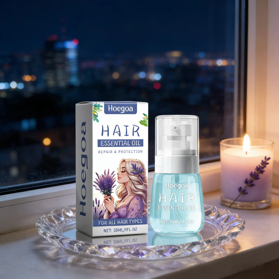 HOEGOA Haaröl mit Lavendel und Rosmarin, Unisex, für strapaziertes Haar - Bild 4
