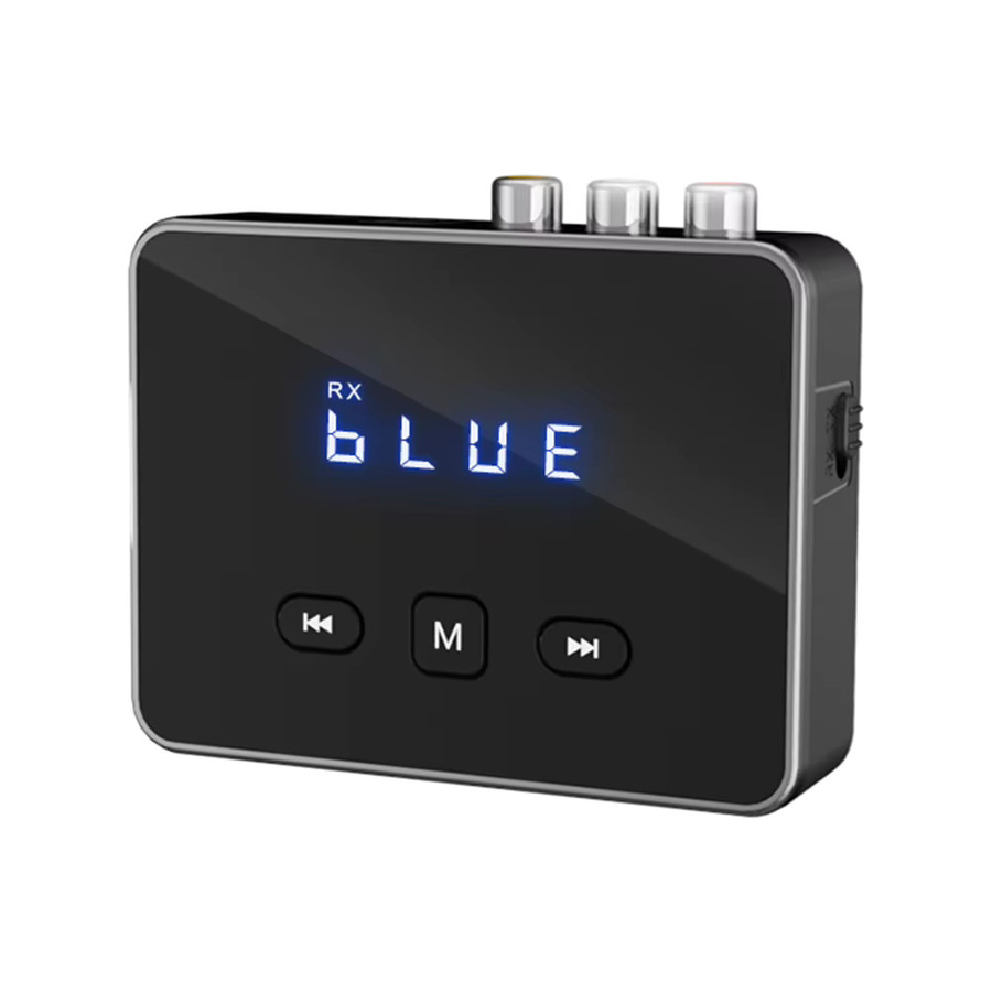 ALLOET Bluetooth 5.4 Audio-Adapter als Sender und Empfänger mit AUX 3,5mm Klinke, RCA und optischem Anschluss, Schwarz - Bild 2