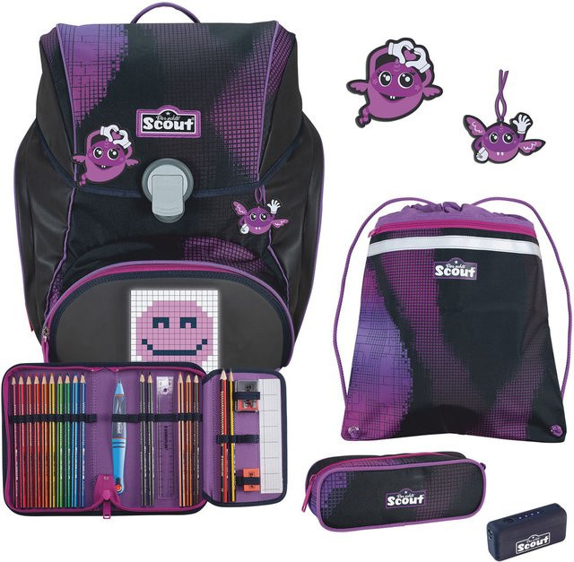 Scout Alpha Set Movie Star Schulranzen-Set 5-teilig Pink Pixel - Bild 1