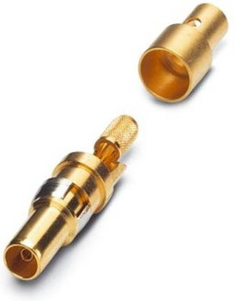 Phoenix Contact 1655629 VS-ST-KX-75-RG179/187 Koaxial-Stiftkontakt, vergoldet, 10 Stück - Bild 1