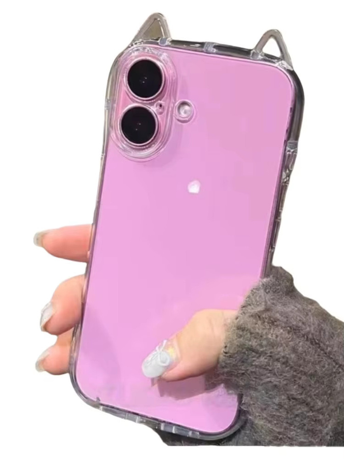 NUCWIN Transparente Handyhülle mit 3D Katzenohren für iPhone 17 16 15 14 13 12 11 Pro Max Plus X XR XS Stoßfeste Airbag Schutzhülle - Bild 3
