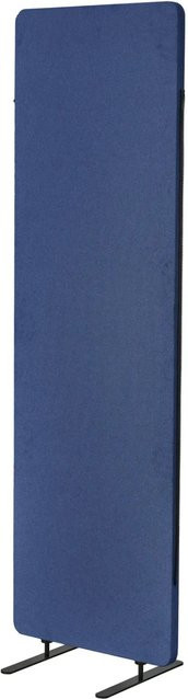 Svita Otis Stellwand Raumteiler Paravent Blau aus pulverbeschichtetem Stahl und Polyester, H: 167 cm, B: 50 cm, T: 35 cm - Bild 1