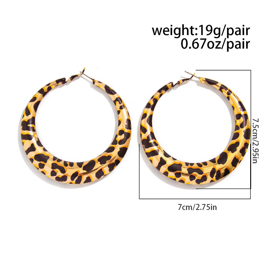 KunJoe Creolen, Leopardenmuster, Gold, Damen - Bild 4
