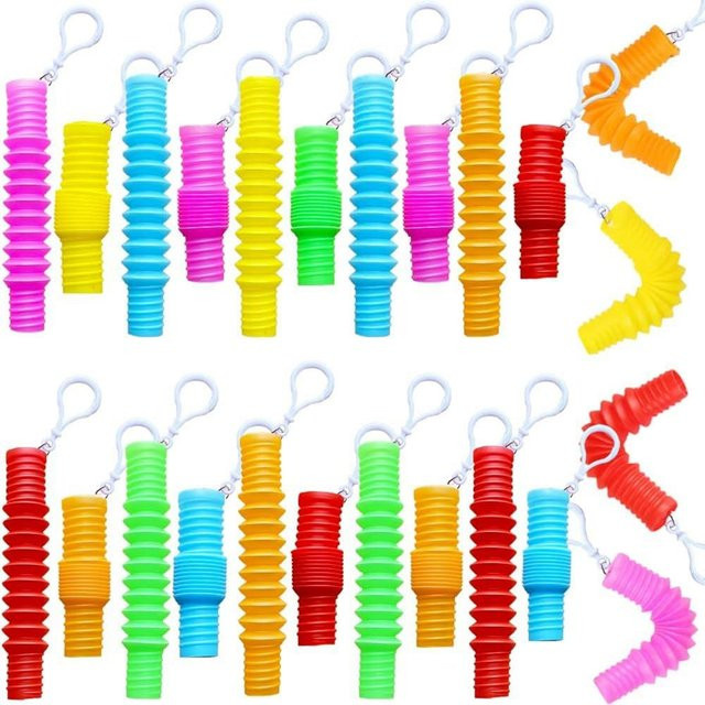 BC Pet Supplies Mini-Pop-Tube-Schlüsselanhänger, 24-teiliges Set, sensorisches Zappelspielzeug - Bild 1