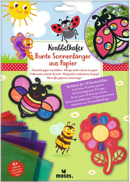 Bunte Krabbelkäfer Sonnenfänger aus Papier in Multicolor für Kinder - Bild 1