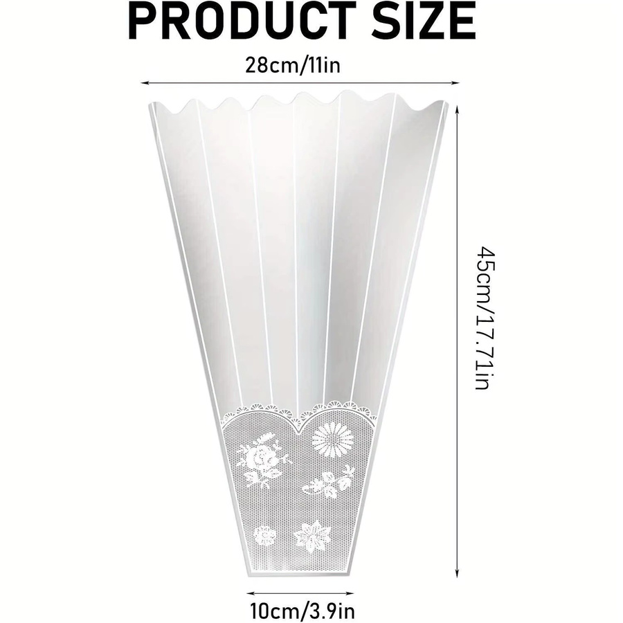 100 Stück transparente Blumenstrauß-Beutel aus Kunststoff als Cellophan-Verpackungshüllen - Bild 3