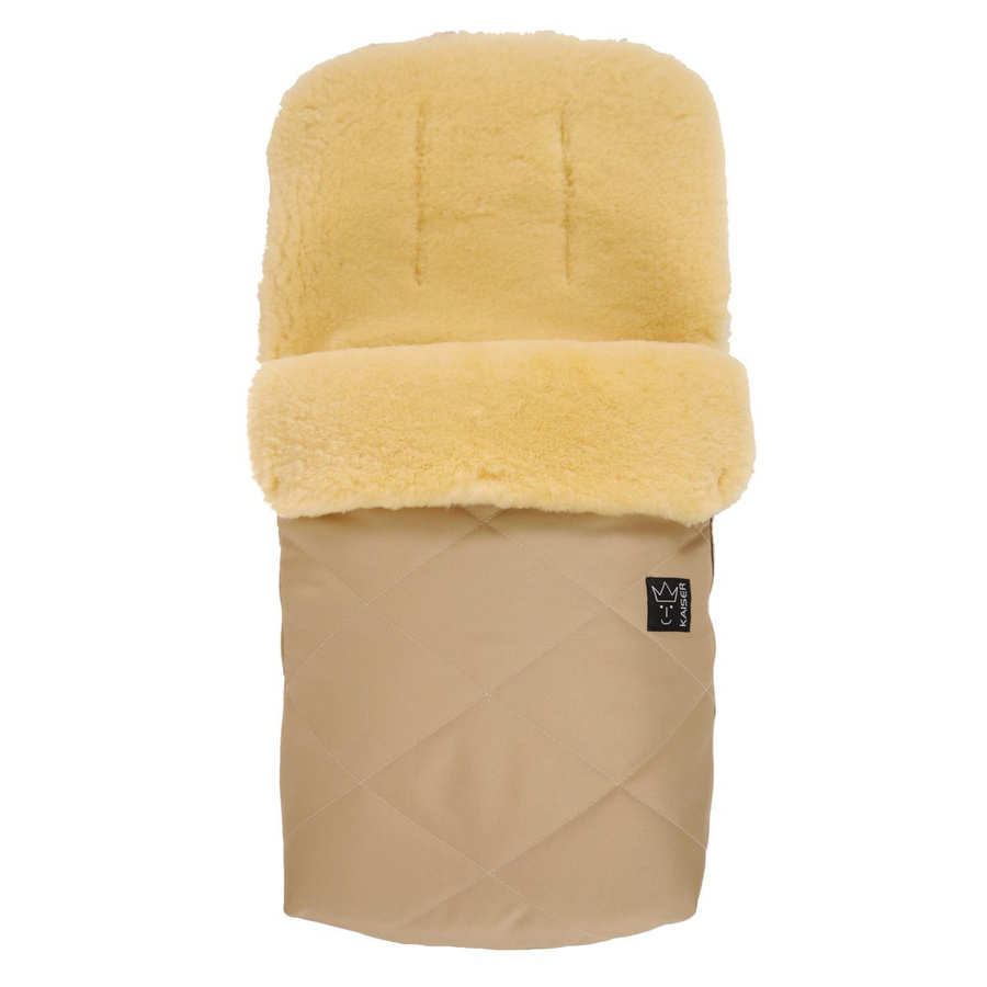 Kaiser Lammfell-Fußsack Natura in Sand/Beige aus Wolle - Bild 1