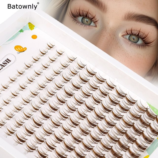 Batownly Wimpernbüschel, braun, 120 Stück, 8-16mm - Bild 1