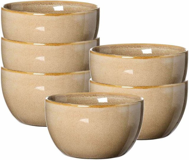 Ritzenhoff & Breker Müslischalen Alicante aus Keramik in Beige, 6er Set, Durchmesser: 13,5 cm - Bild 1