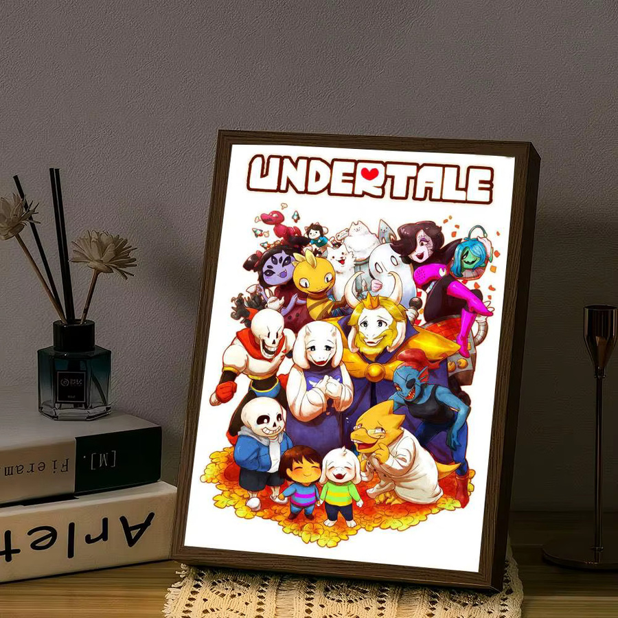 Undertale Anime Wandaufkleber aus wasserfestem Papier, Mehrfarbig, Rechteckig - Bild 5