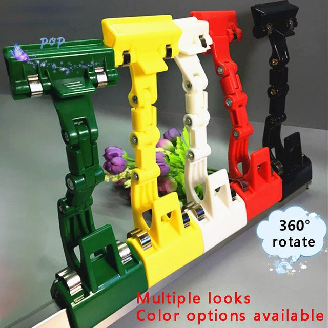 5er Set transparente Etikettenclips aus Acryl für Einzelhandelsdisplays, drehbare doppelseitige Preisetikettenhalter aus Kunststoff - Bild 1