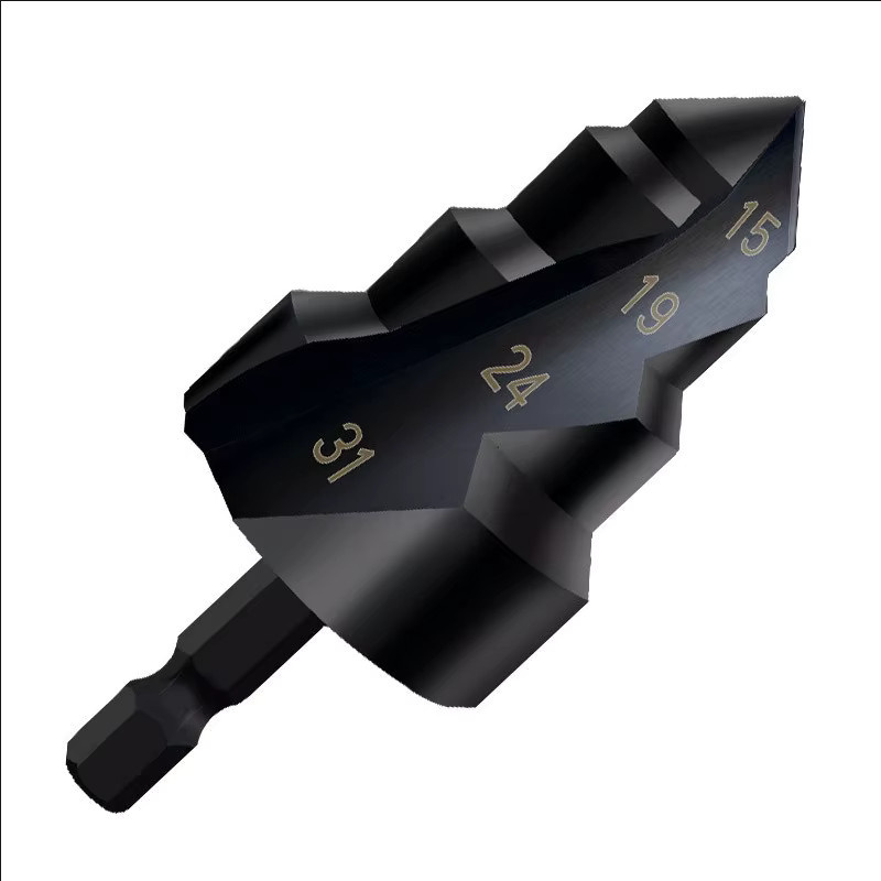 JUSTINLAU 3-in-1 PPR Hebebohrer Stufenbohrer mit Sechskantschaft als Lochöffner und Kernbohrer für Wasserrohre, Durchmesser: 15 mm, 19 mm, 24 mm, 31 mm - Bild 3