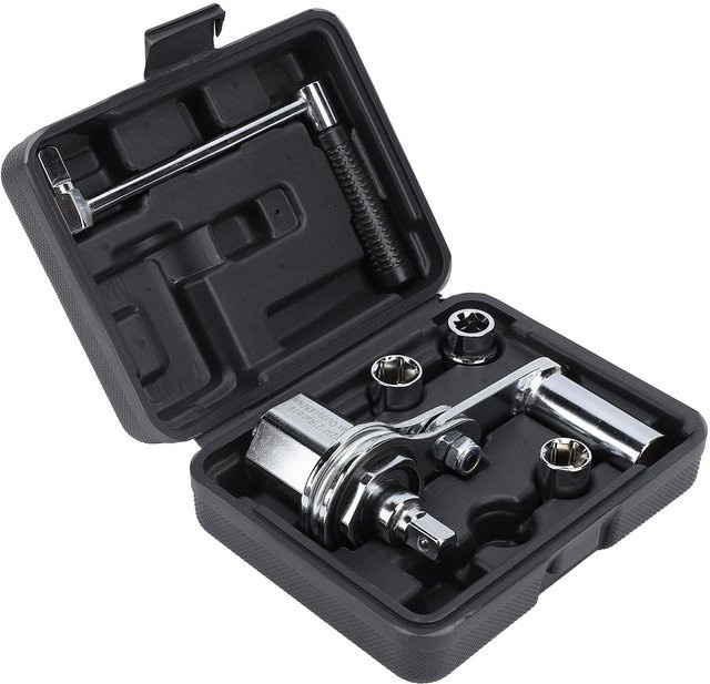 Nensit 2in1 Torsions-Multiplikator-Schlüssel mit 1:16 Übersetzung und Einsätzen in 17mm, 19mm, 21mm, Schwarz - Bild 1