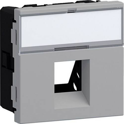 Hager Geräteeinbauset Aluminium G45DM051LAN in Silber/Grau - Bild 1