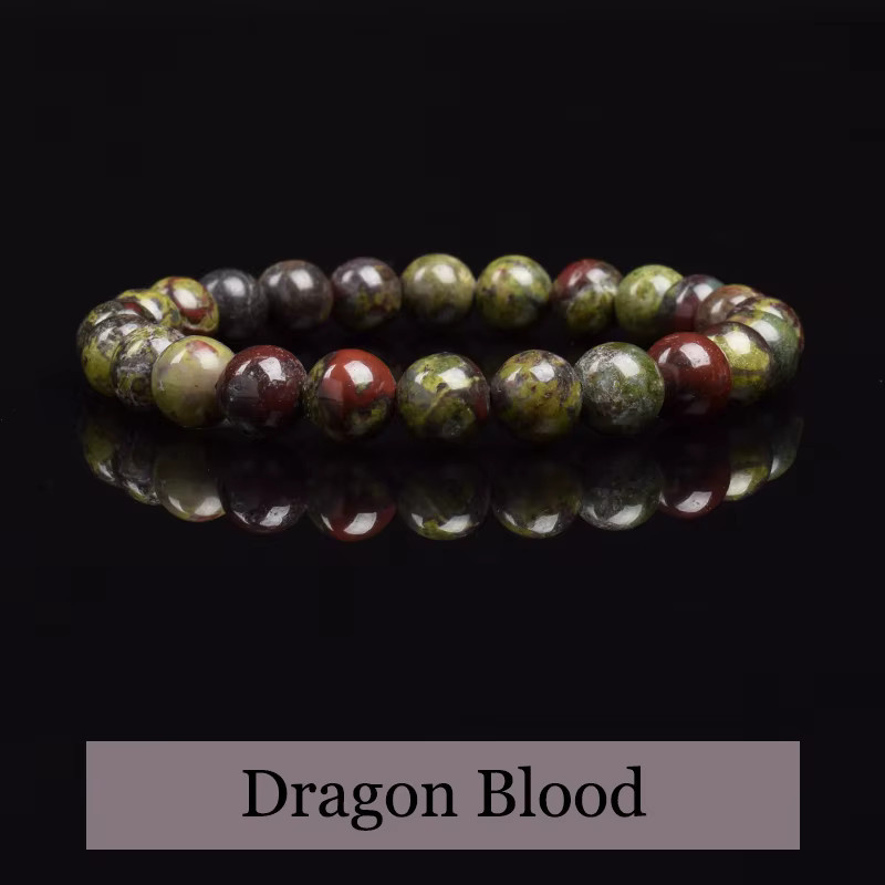 QLDDDstar Armband, Drachenblutstein, Blutstein-Jaspis, Damen und Herren - Bild 5