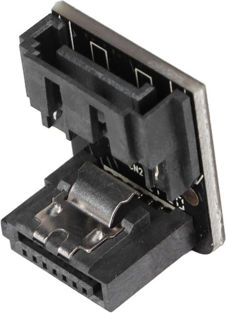 Koogeelife SATA 90 Grad Adapter in Schwarz für Mainboard-Anschlüsse - Bild 1