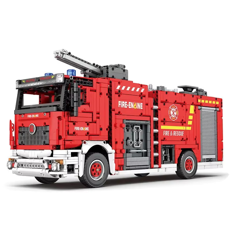 Reobrix Rescue Feuerwehrauto, Bausteine Montagemodell, 2888 Teile - Bild 4