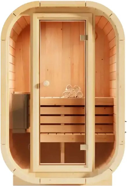 FinnTherm Innensauna Ellipso S aus Fichtenholz in Mehrfarben, B/T/H: 189,0 x 136,0 x 93,0 cm - Bild 1