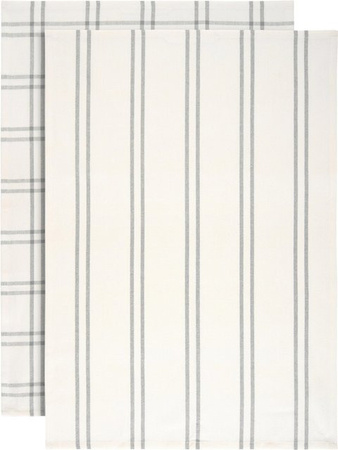 Mömax Geschirrtuch-Set aus Baumwolle, 2-teilig, Anthrazit/Weiß