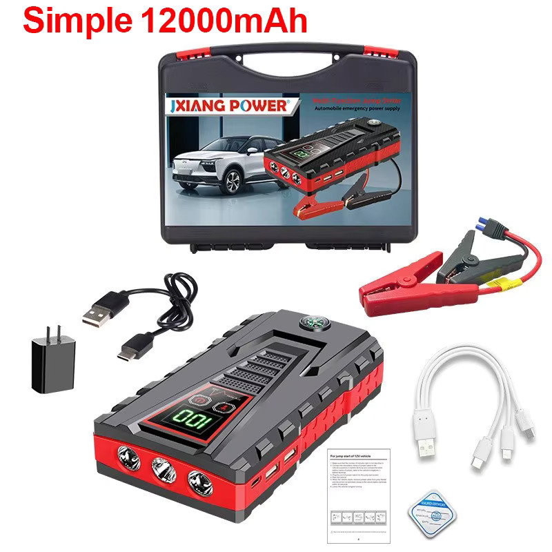 Lpnove Tragbares Auto-Starthilfegerät mit 12000mAh und 5000A Spitzenleistung, 12V Notfallbatterie und Powerbank für Öl- und Dieselautos - Bild 6
