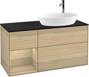 V&B Waschtischunterschrank Finion Wandbeleuchtung in Eiche Beige B: 120 cm, T: 50,1 cm, H: 50,1 cm - Bild 1