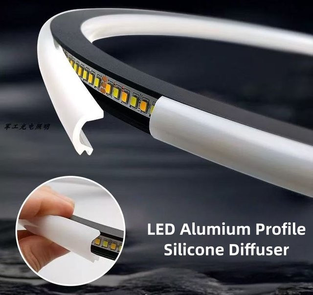 Flexibler LED-Silikon-Diffusor als austauschbare Silikonabdeckung für biegbare Aluminiumprofile von ksdligh - Bild 1