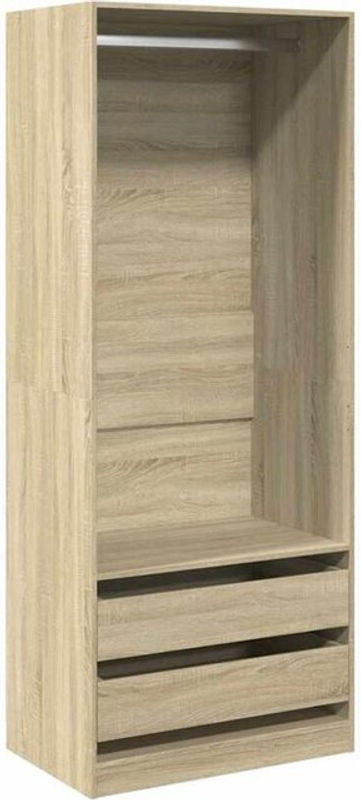 Kleiderschrank Vidaxl in Sonoma-Eiche Natur Braun aus Holzwerkstoff, B/T/H: 80 x 50 x 200 cm - Bild 1