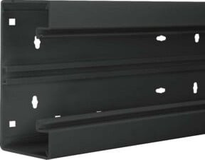 Hager Brüstungskanal-Unterteil aus Kunststoff in Schwarz, B: 170 mm, H: 65 mm - Bild 1