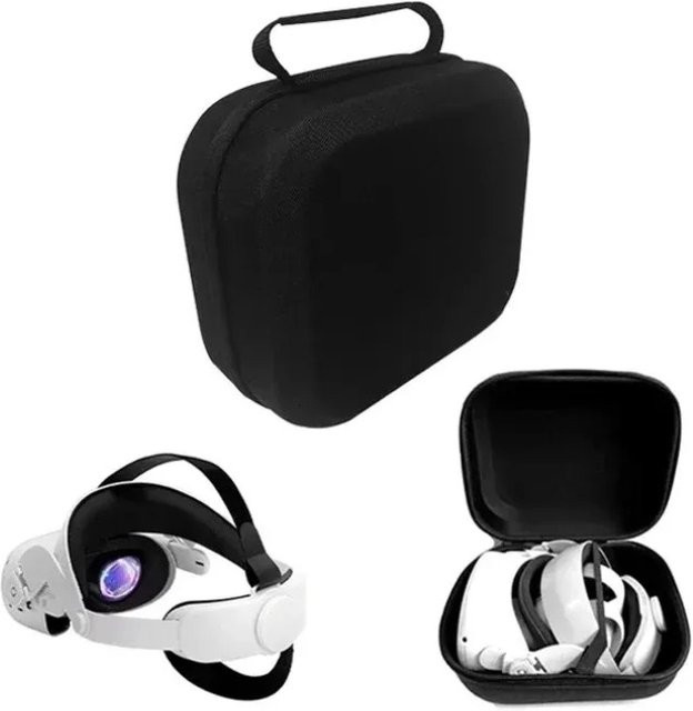 VIKEFON Tragetasche aus hartem EVA für Oculus Quest 2, Meta Quest 3 und Pico 4 in Schwarz - Bild 1
