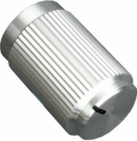 TE Connectivity KB500A1/8 Drehknopf aus gebürstetem Aluminium in Silber - Bild 1