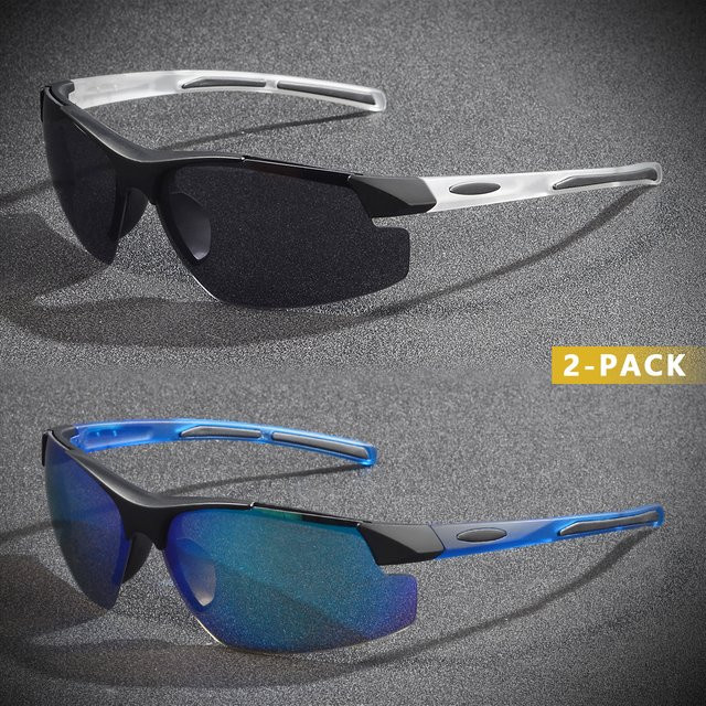 CRIXALIS Sportsonnenbrille, Halbrand, Unisex, Schwarz, Kunststoff - Bild 1