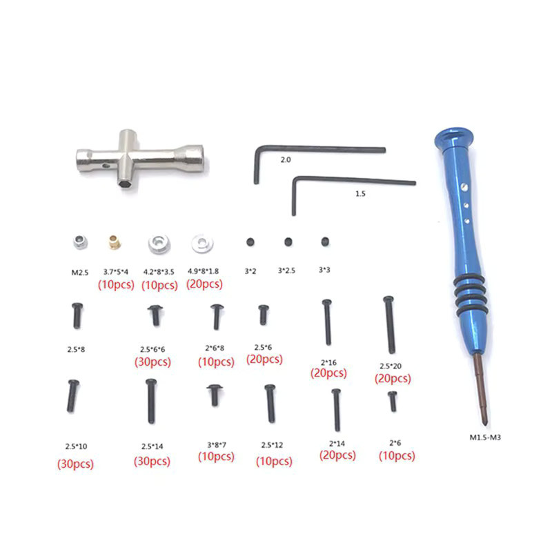 WWXRC MN98 MN99s Metall Schrauben Befestigungs Kit Reparatur Werkzeuge Set, Zubehör, 1:12 - Bild 2
