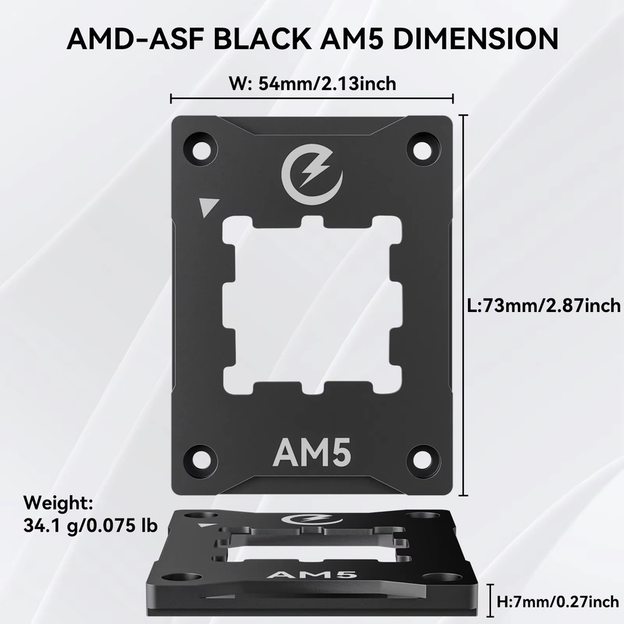 Power Train AM5 LGA1700 CPU Halterung aus Aluminiumlegierung in Schwarz zur Vermeidung von CPU-Verbiegung für deinen PC - Bild 3