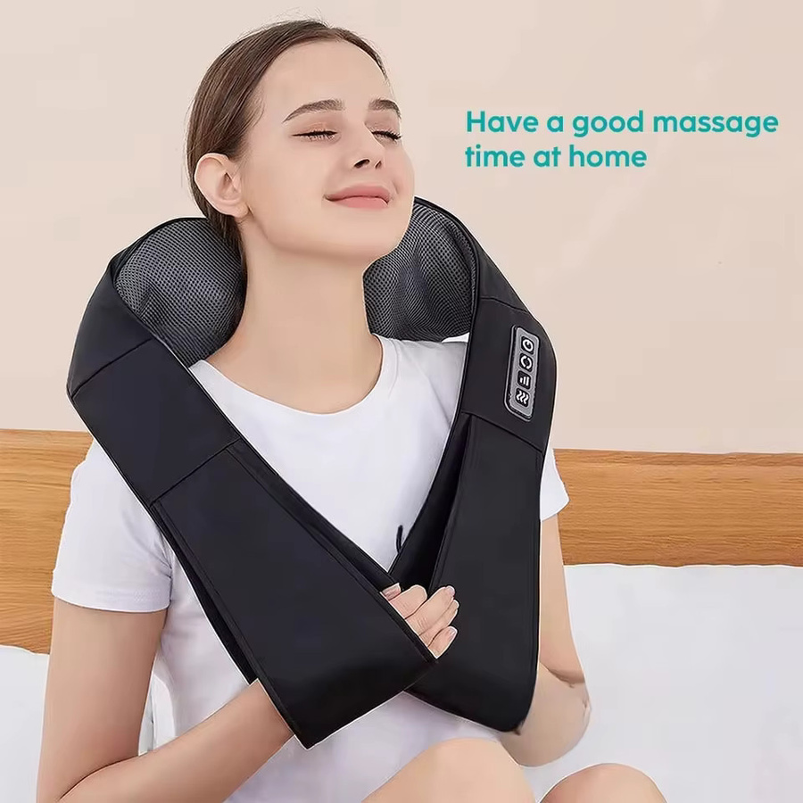 Avehrit Shiatsu-Massagekissen mit Wärmefunktion in Schwarz für Nacken, Schultern, Rücken und Beine - Bild 6