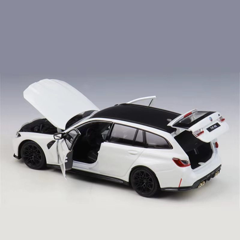 Bburago 2023 BMW M3 Touring G81 Kombi, Modellauto, 1:24, Metall, Weiß - Bild 3
