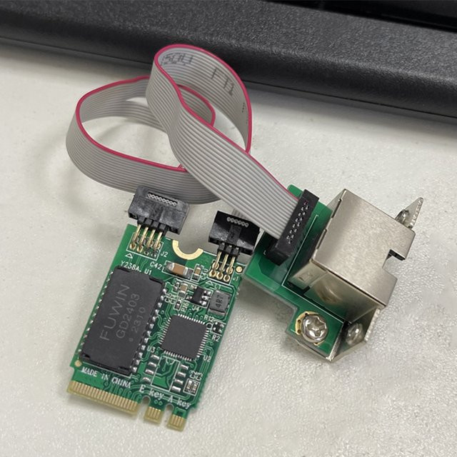 APWIKOGER M.2 Gigabit Netzwerkadapter mit 2,5G/1000/100Mbps Ethernet LAN, RTL8125BG Chip, RJ45 PCIE Bus Netzwerkkarte, Grün - Bild 1
