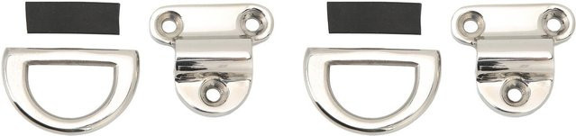 TOMTOP Klappbares Augpad aus Edelstahl in Weiß und Silber, Marine D-Ring Zurröse für Boot und Yacht, 60 x 58 mm - Bild 1