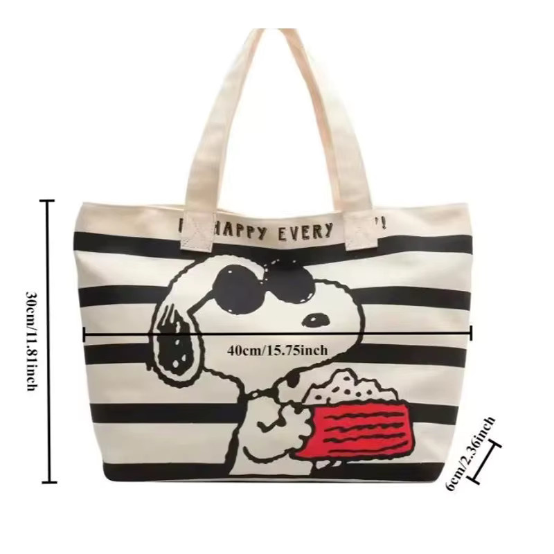 Bandai Snoopy Student Cartoon-Einkaufstasche, Canvas-Tasche - Bild 6