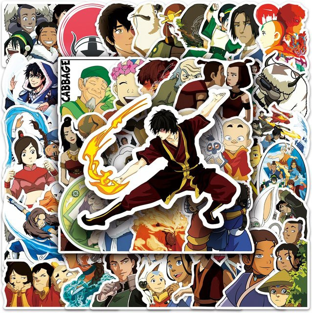 1050 Stück Avatar Der Letzte Airbender Anime Aufkleber Set in Multicolour für Skateboard, Laptop und Gepäck - Bild 1