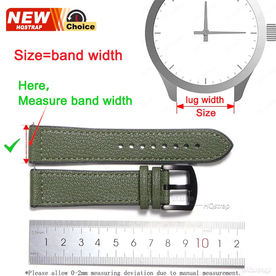 HQstrap Uhrenarmband Silikon, Lychee-Muster, Unisex - Bild 1