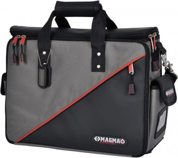 C.K Werkzeugtasche Magma MA2630 unbestückt aus Polyester in Schwarz Grau Rot mit 50 Innentaschen und Schlaufen, B/T/H: 46,0 x 33,0 x 21,0 cm - Bild 1