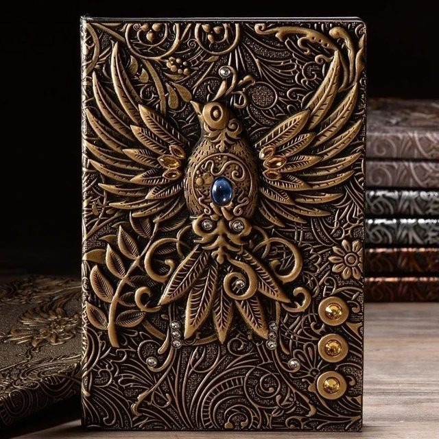 LY Trendy 028 A5 Notizbuch mit geprägtem Kunstleder Einband in Bronze - Bild 1