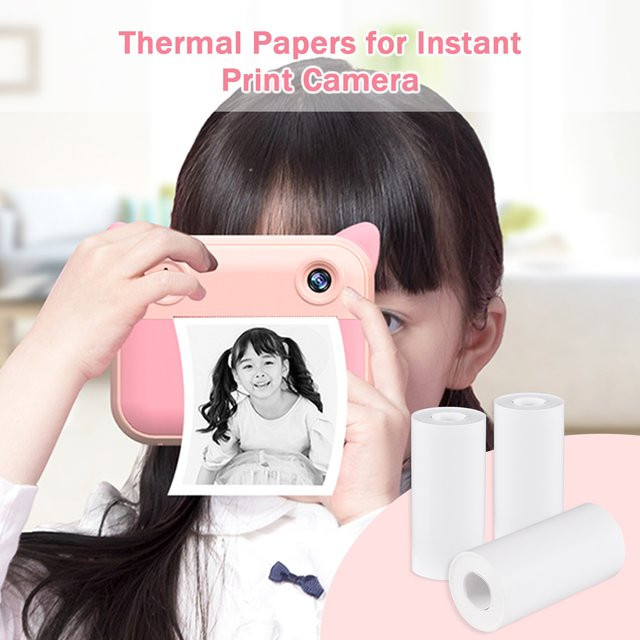 YOUTHINK Thermopapierrollen 56mm weißes Nachfüllpapier für Etikettendrucker und Sofortbildkameras, 6er Packung - Bild 1