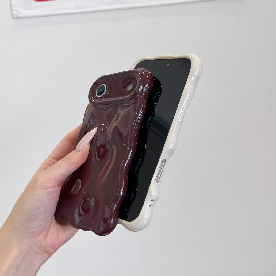 Apple iPhone Air Schutzhülle aus weichem TPU mit 3D-Meteoritenblasen und Kameraschutz in Rot - Bild 2