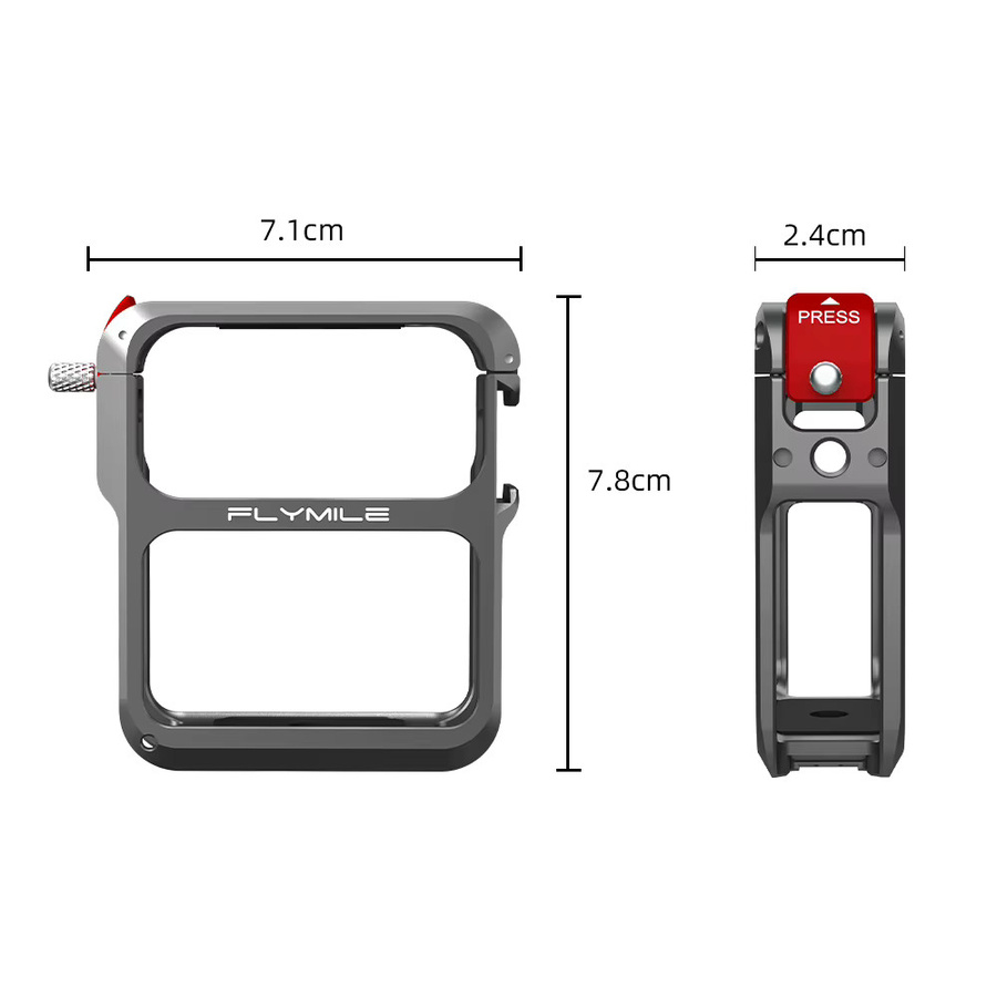 Metallkäfig für DJI OSMO Nano Kamera mit Cold Shoe aus Aluminiumlegierung als Schutzhülle und Zubehörrahmen - Bild 3