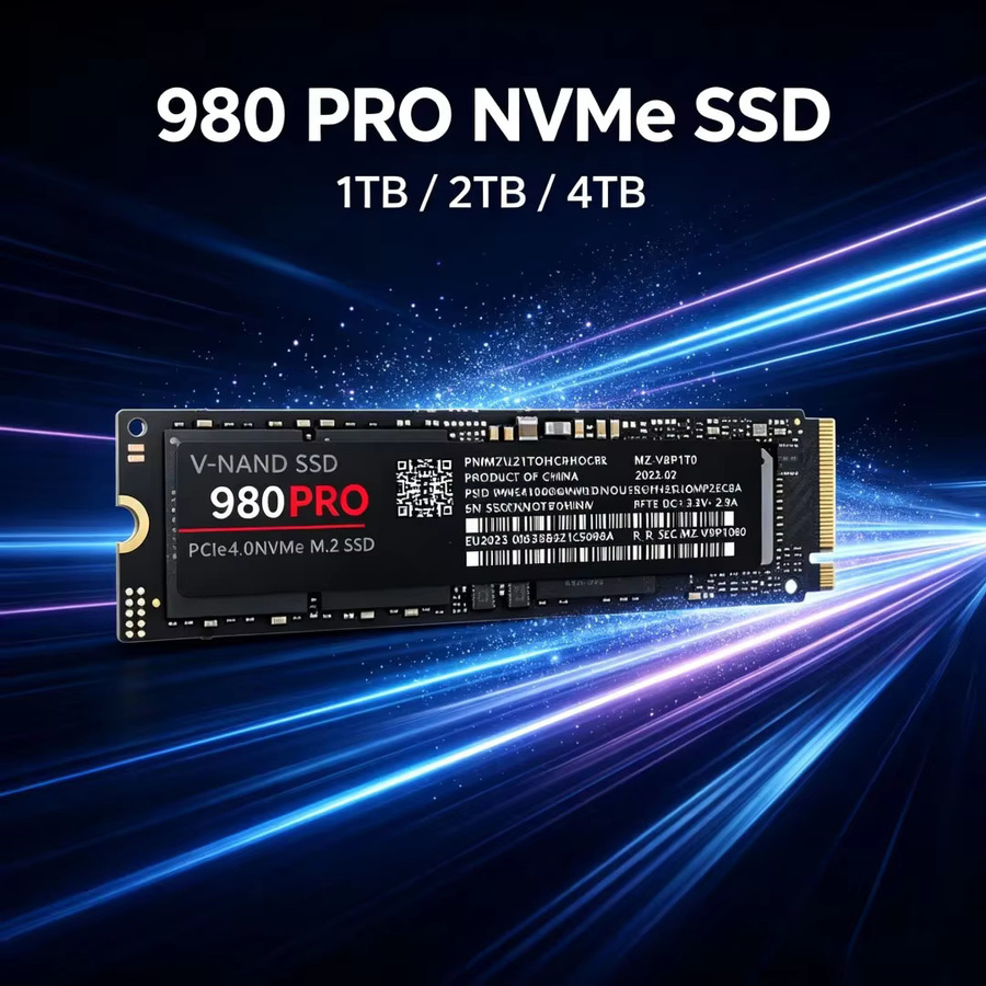 Samsung 980 Pro NVMe M.2 SSD PCIe Gen4 X4 mit 3D TLC NAND in Schwarz - Bild 2