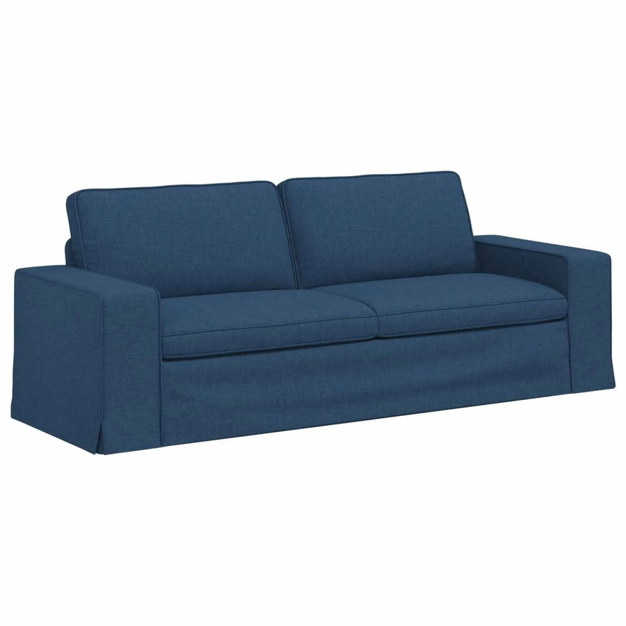 vidaXL Sofa Blau mit Stoffbezug und Metallrahmen, B/T/H: 222 x 80 x 82 cm - Bild 2